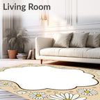 Daisy Floral Outline Design Rug