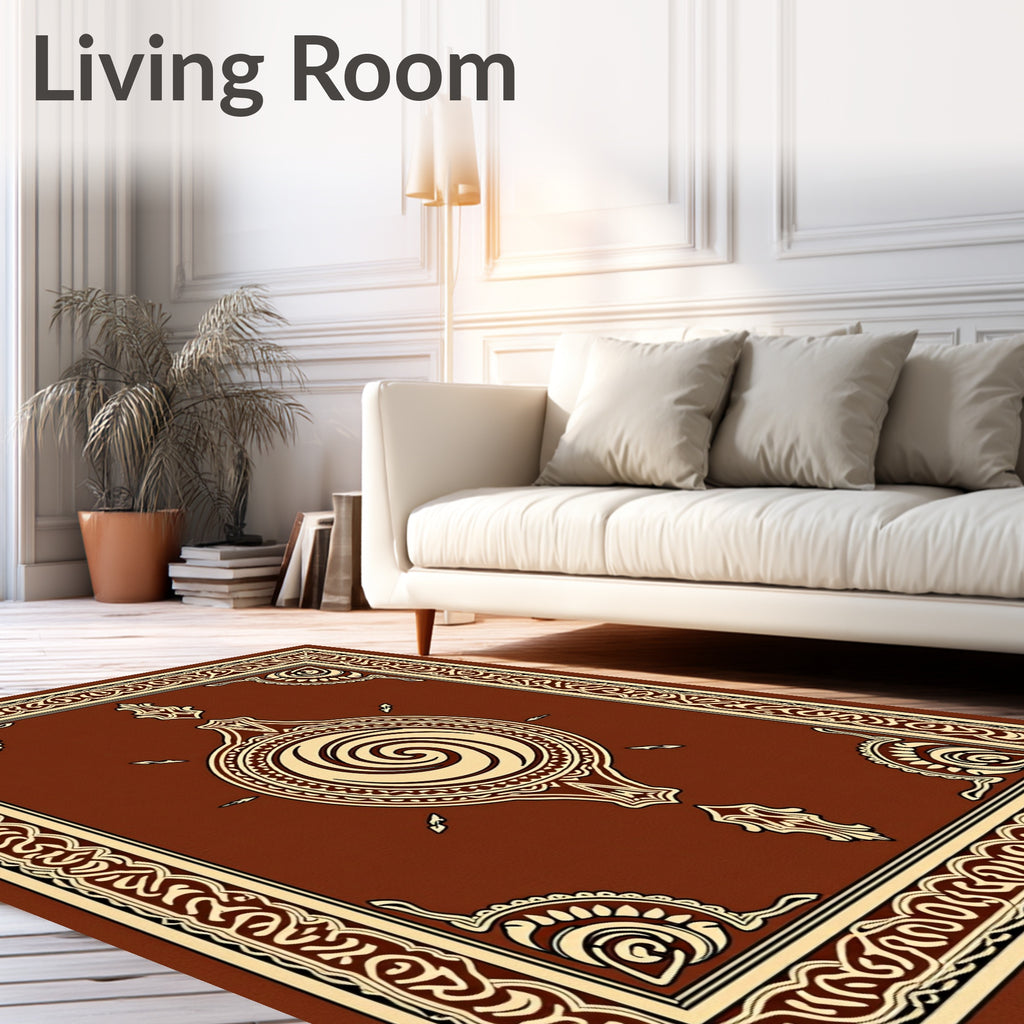 Ornate Swirl Central Medallion Rug