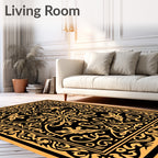 Mandala And Scrollwork Art Design Rug
