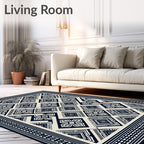 Classic Diamond Geometric Pattern Rug