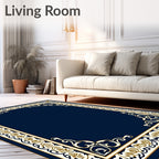Ornate Floral Border Classic Rug