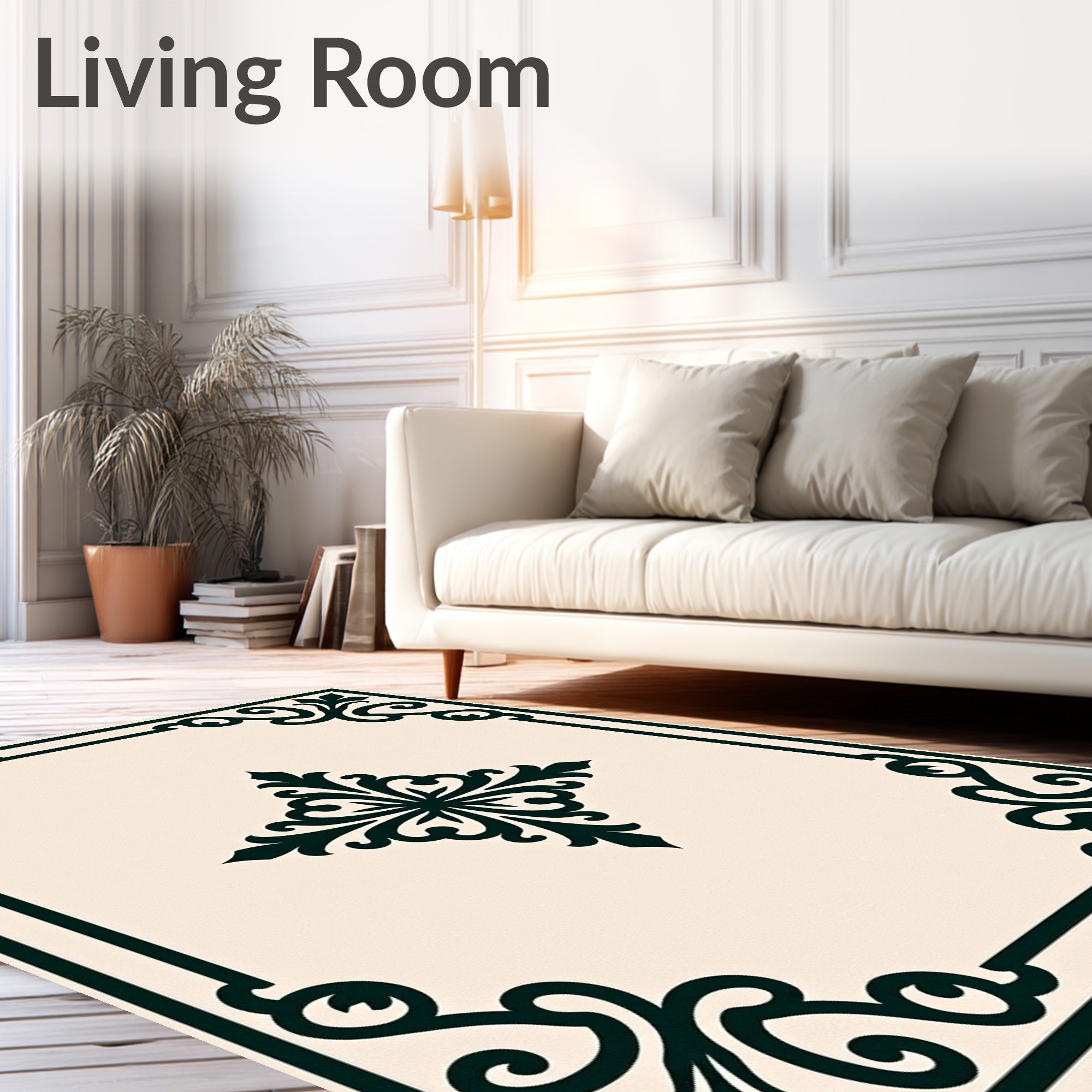 Classic Scrollwork With Center Medallion Rug