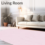 Pale Pink Swirl Abstract Pattern Rug