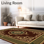 Vintage Floral Mandala Inspired Design Rug