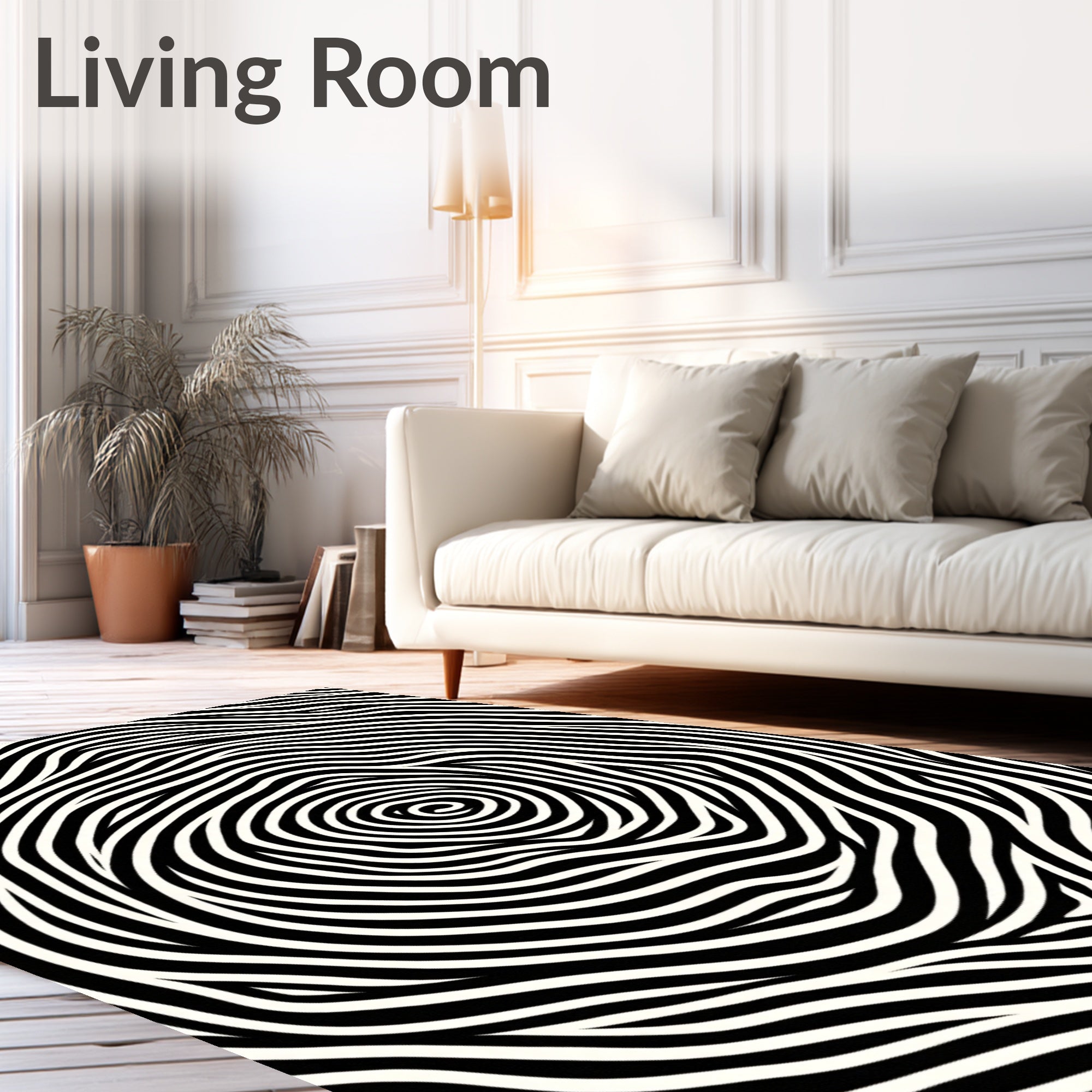 Optical Illusion Swirl Pattern Rug