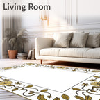 Vintage Floral Vine With Blossoms Rug