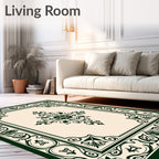 Intricate Floral Damask Pattern Rug