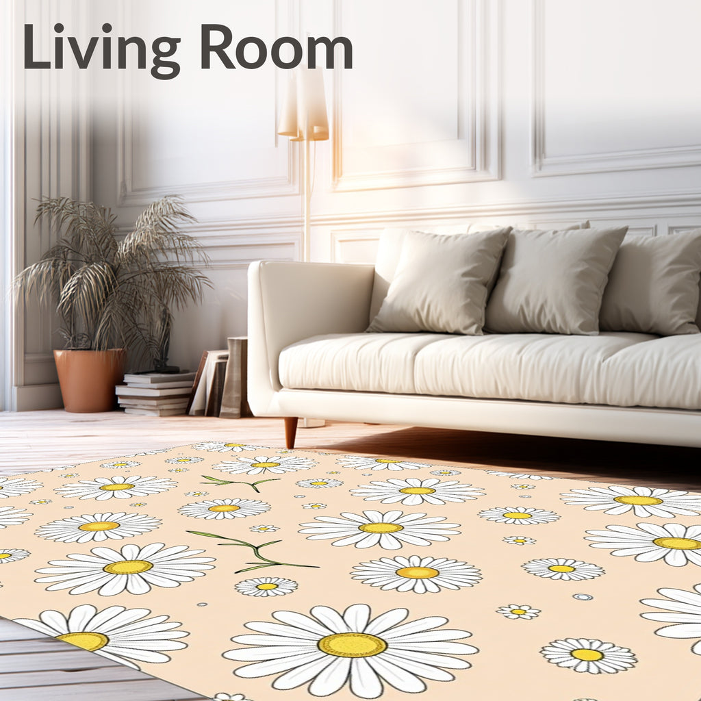 Daisy Flower Pattern Rug