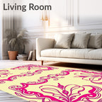 Ornate Floral Frame Pattern Rug