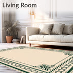 Classic Floral Geometric Border Design Rug