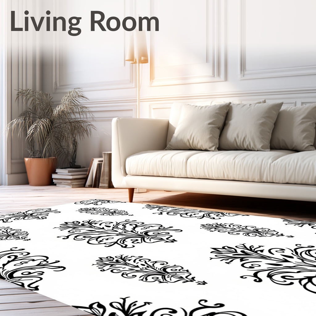 Classic Floral Scrollwork Pattern Rug