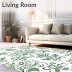 Classic Floral Swirls Art Deco Pattern Rug