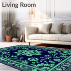Intricate Floral Medallion Design Rug