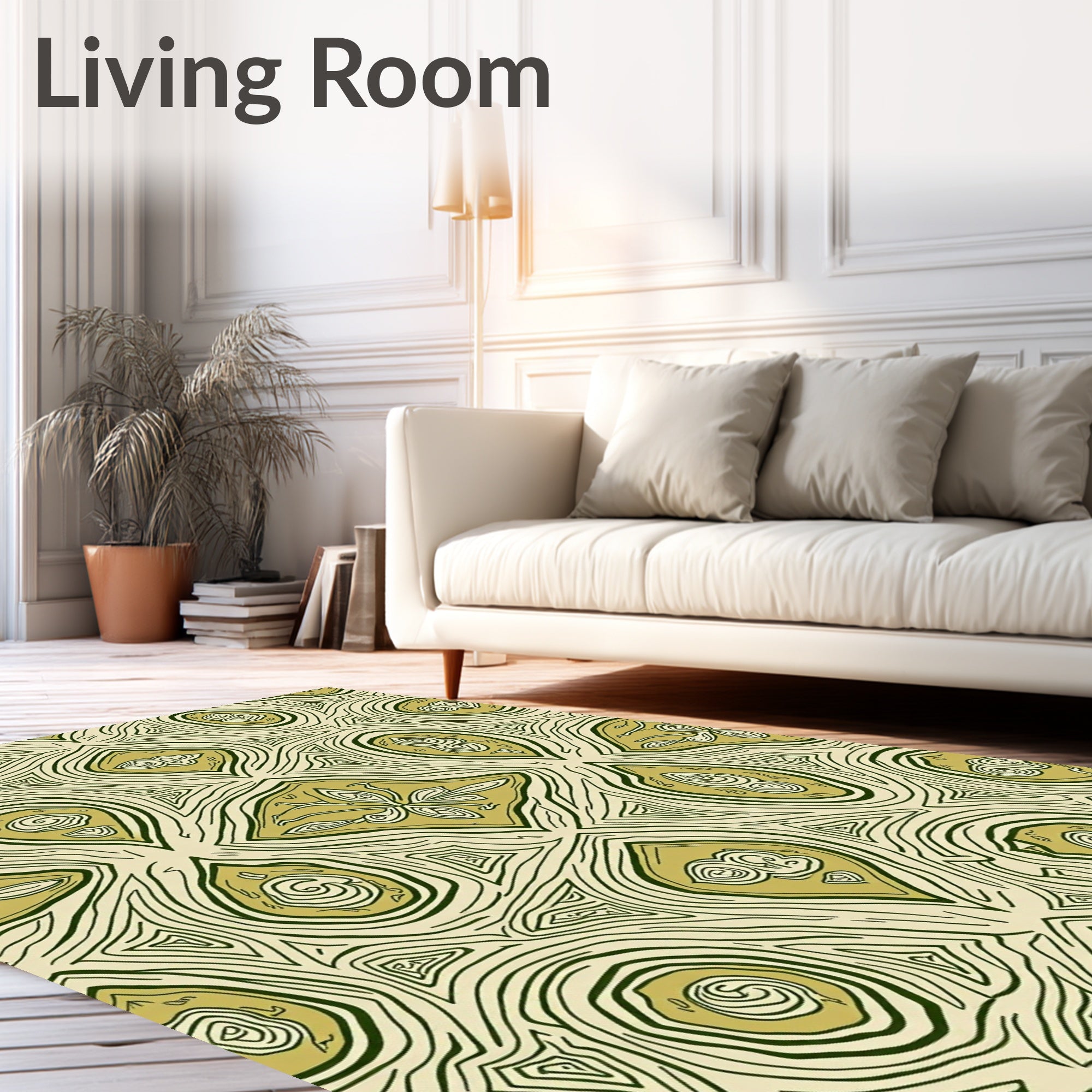 Organic Abstract Lines Pattern Rug
