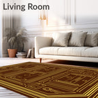 Futuristic Circuit Board Design Rug