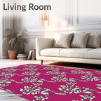 Ornate Floral Scrollwork Design Rug