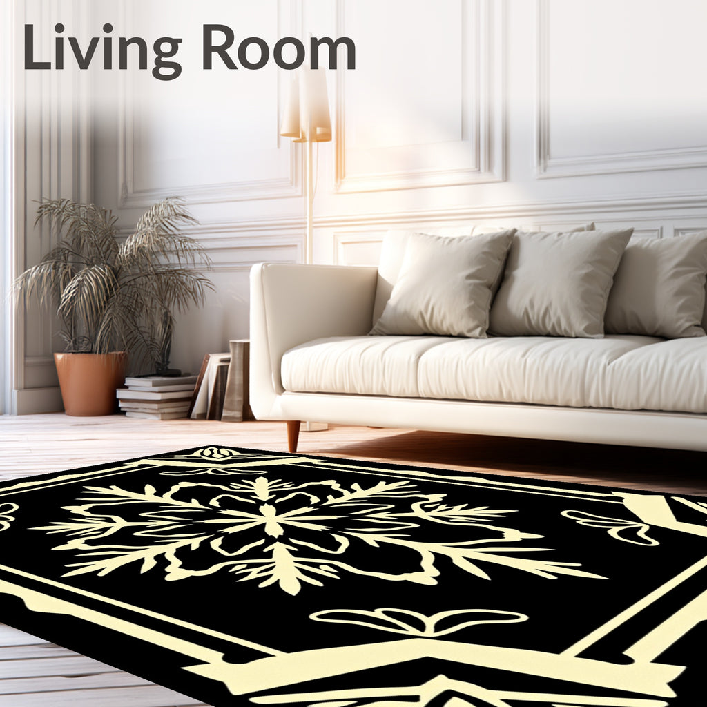 Ornate Floral Mandala Pattern Rug
