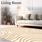 Abstract Wavy Stripe Pattern Design Rug