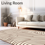 Abstract Organic Flowing Lines Design Rug