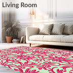 Ornate Floral Scrollwork Pattern Rug