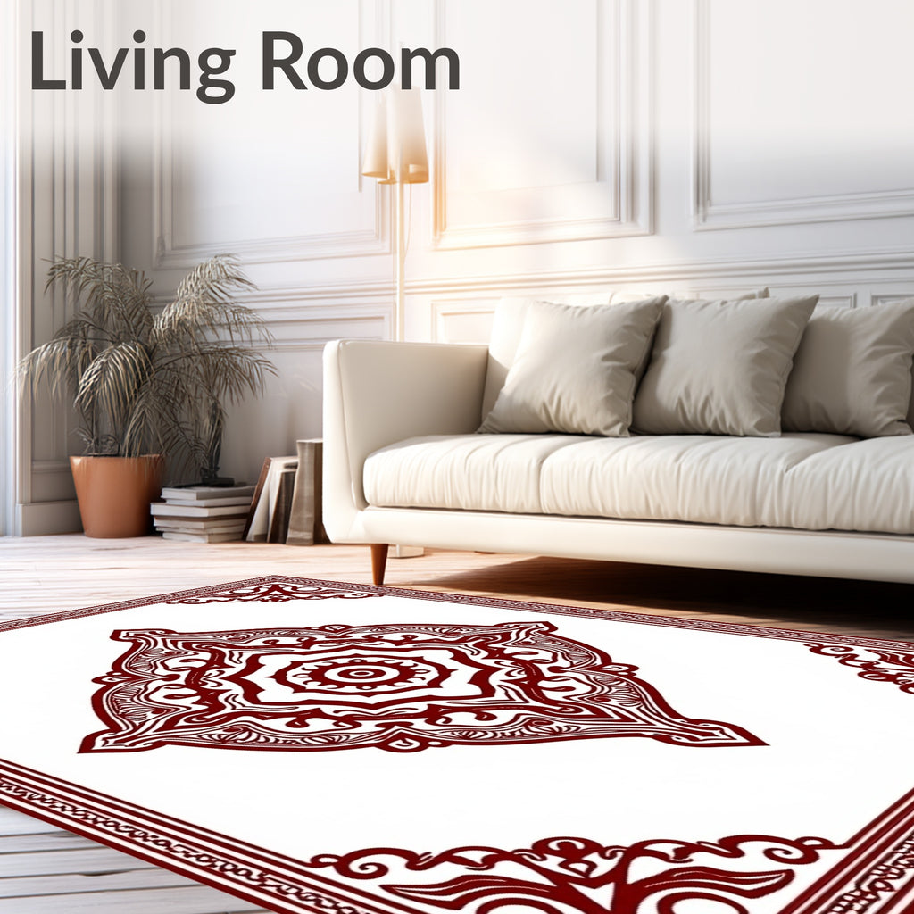 Elaborate Floral Medallion Design Rug
