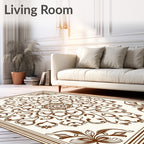 Elegant Floral Mandala Style Rug
