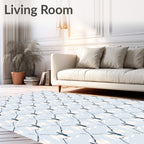 Delicate Abstract Floral Pattern Rug