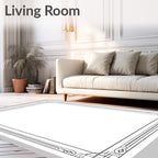 Art Deco Geometric Floral Border Design Rug