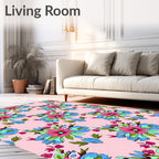 Vibrant Floral Bouquet Pattern Rug