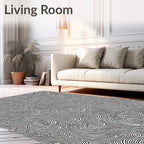 Abstract Swirls Graphic Pattern Rug