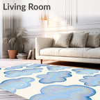 Sky Blue Cloud Pattern Rug