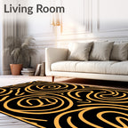 Bold Abstract Swirls Pattern Rug