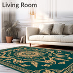 Mandala Floral Gilded Pattern Rug