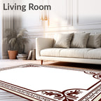 Ornate Flourish Classic Border Design Rug