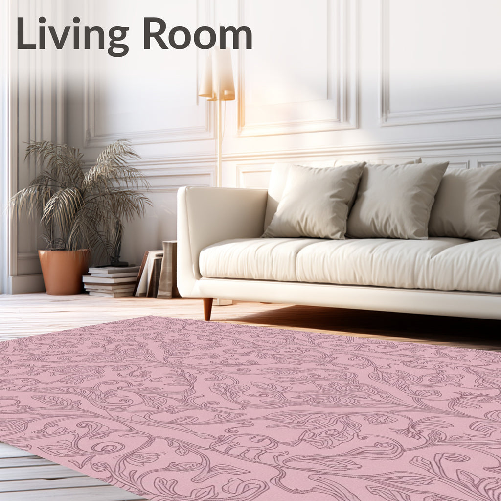 Ornate Floral Vine Pattern Rug