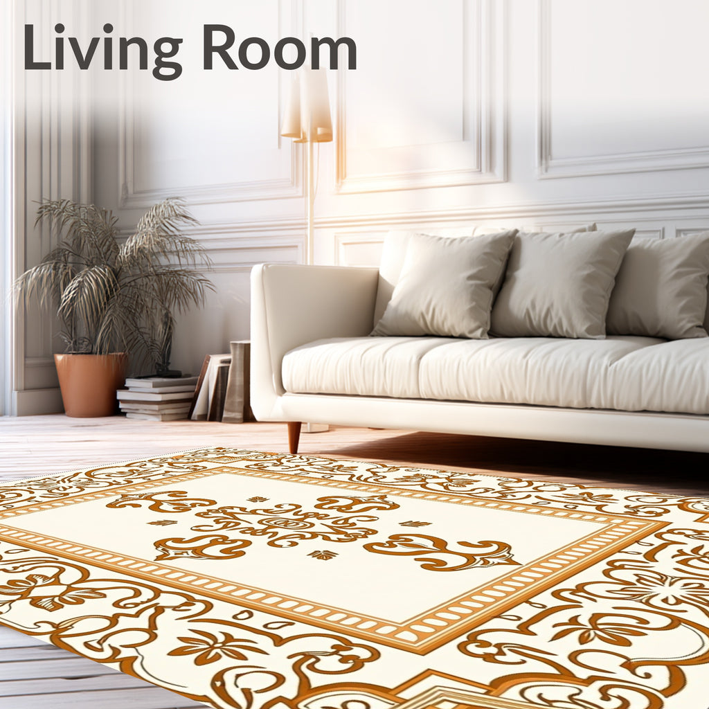 Intricate Paisley Floral Medallion Pattern Rug