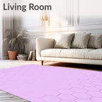 Pastel Hexagon Geometric Pattern Rug