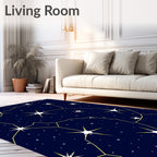 Night Sky Constellation Pattern Rug