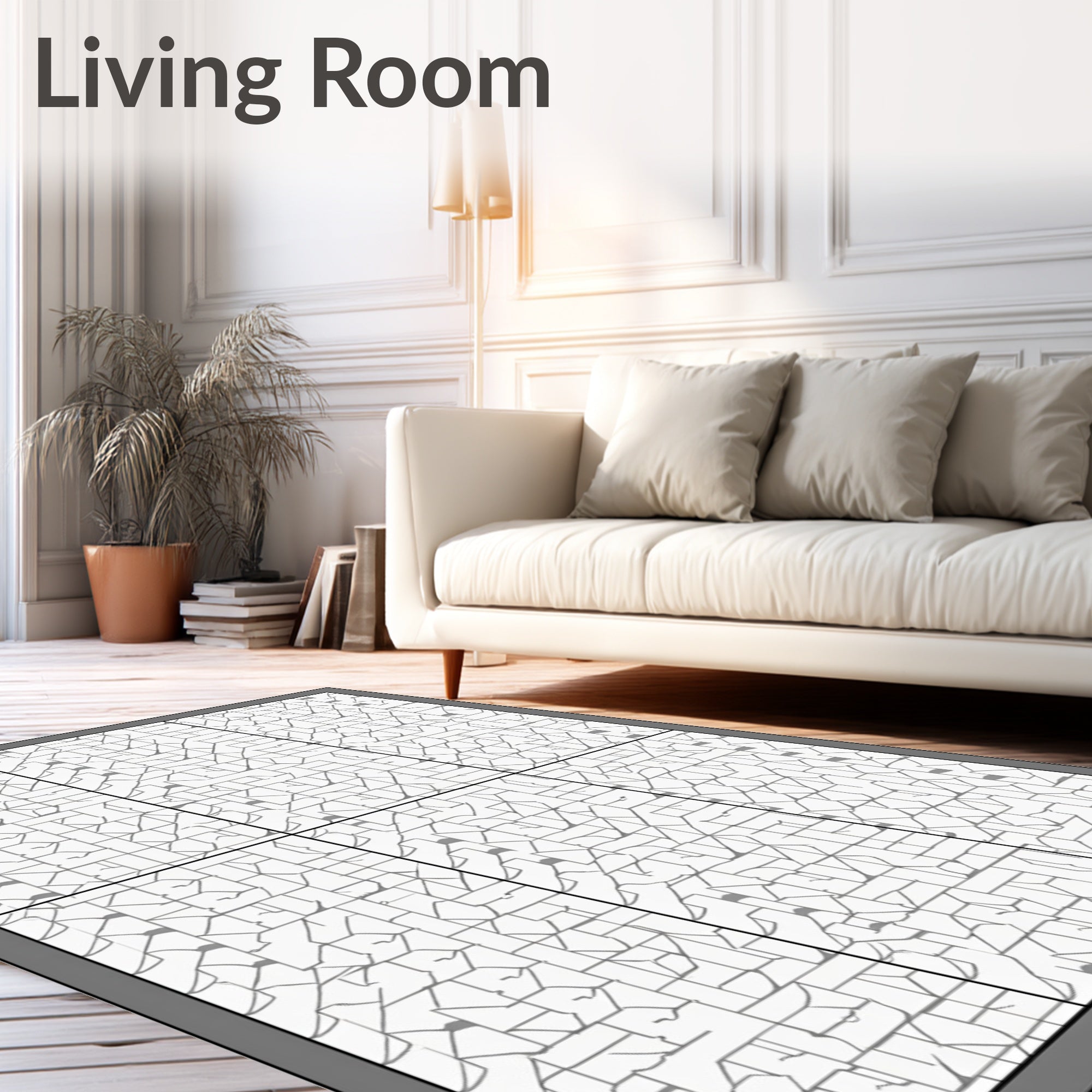 Minimalist Geometric Abstract Pattern Rug