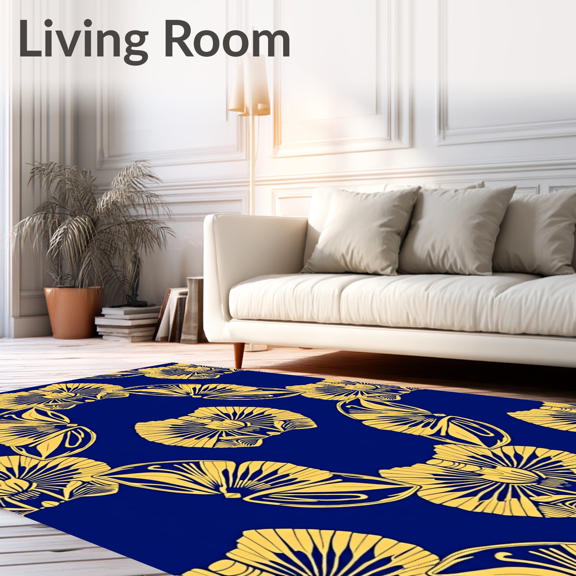 Art Deco Fan Patterned Rug