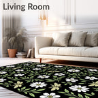 Floral And Insect Pattern Rug