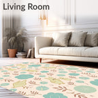 Whimsical Woodland Creatures Garden Pattern Rug