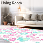 Sweet Pastel Paint Splatter Pattern Rug