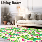 Whimsical Floral Vine Pattern Rug