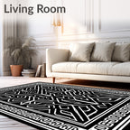 Bold Geometric Lines Abstract Design Rug