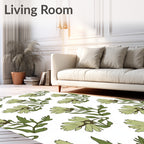Botanical Floral Vines Pattern Rug