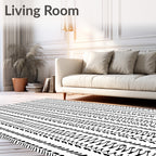 Abstract Vertical Stripe Pattern Rug