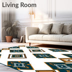 Bold Geometric Diamond Pattern Rug