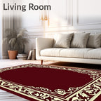 Elegant Floral Border Design Rug