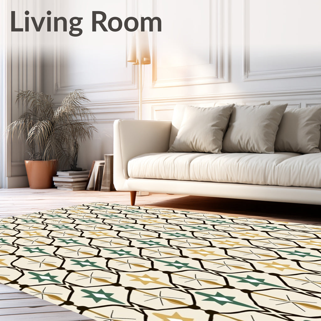 Geometric Starburst Pattern Rug